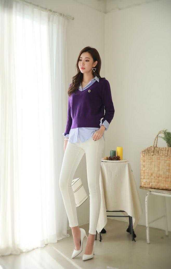 夏季紧身裤也能穿出纤细双腿曲线，有了它又不乏女性的灵动气质