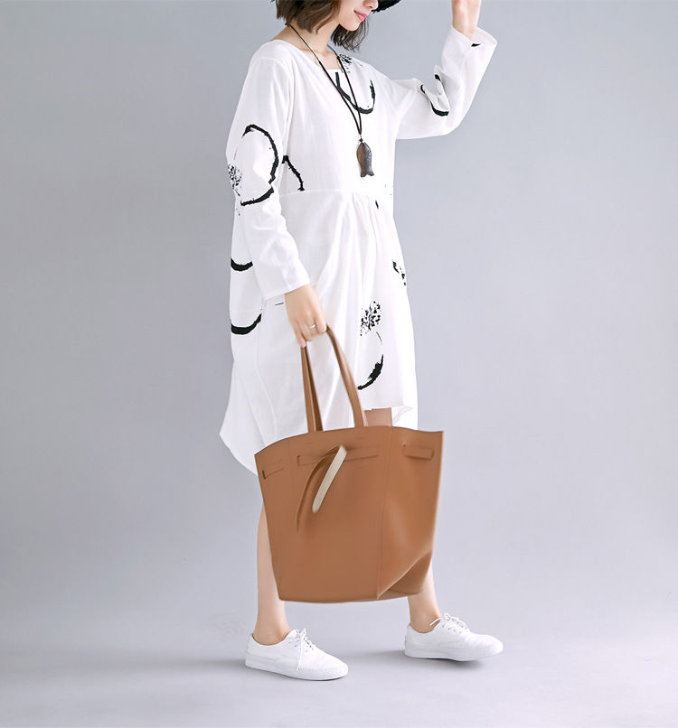 老婆把阔腿裤扔了，换上时下流行的棉麻裙，还别说，真的挺美