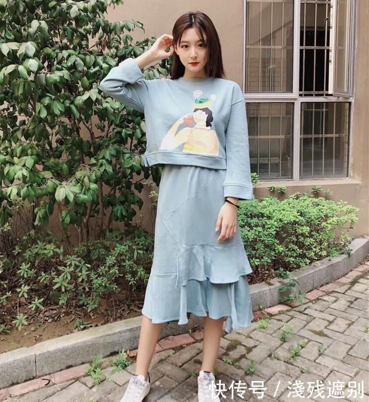  『小姐姐』早春半身裙穿搭技巧，时尚显高又显瘦，穿出韩范儿小姐姐的气质感