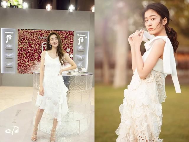 张雪迎裙子穿的太短了，难怪要一直用手挡着，网友：显腿长呗！