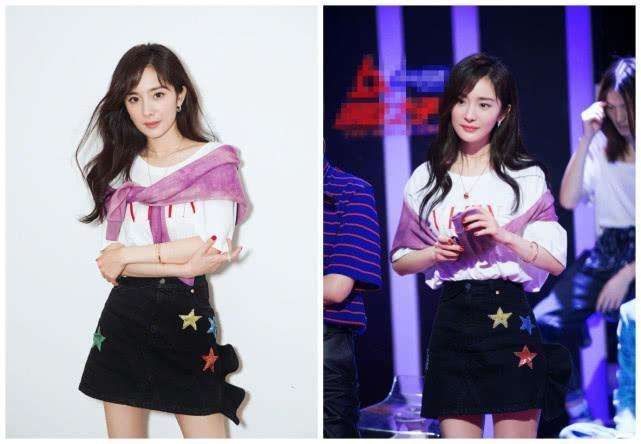 杨幂现身，看了她的穿搭，佩服幂幂有这么多新鲜的创意!