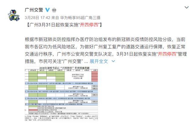  不含@广州已恢复“开四停四”！违反1次将扣3分罚款200元……