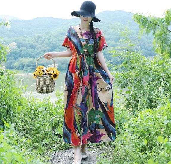 难以置信!现代女人都喜欢的棉麻裙，款款洋气显嫩，连背影都美爆