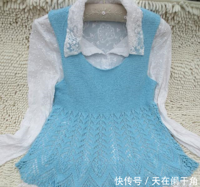 素雅飘逸的夏日女生背心裙编织,带教程图解