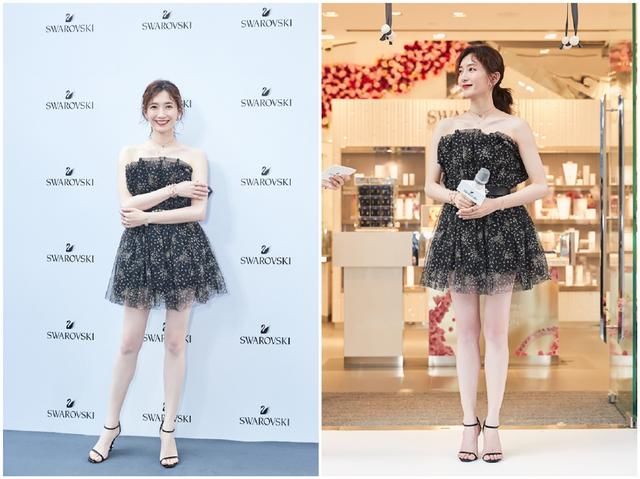 相差11岁穿同款凉鞋，张雪迎扮起成熟御姐，江疏影却穿成了小公主