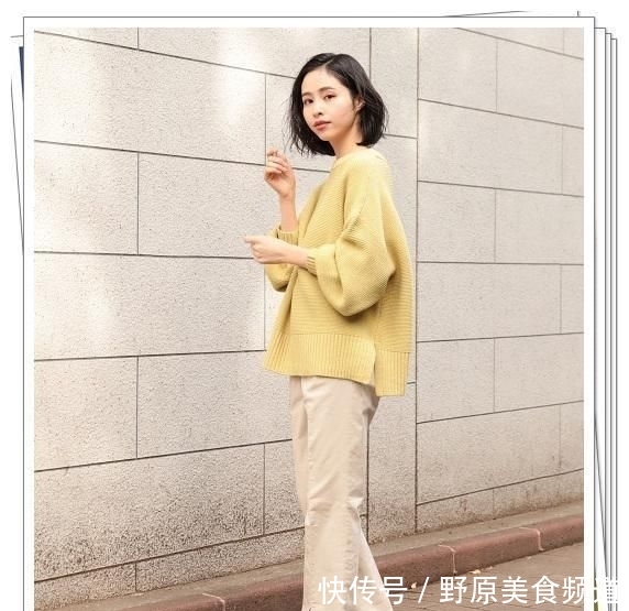  #明媚#黄色单品正在流行！15种黄色针织衫日系造型，明媚的春天气息