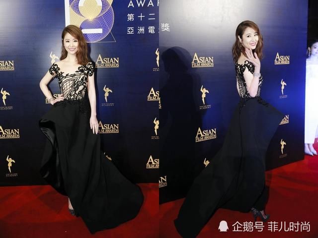 林心如出席活动，裙子下穿小黑裤居然不丑，网友：42岁就该这样穿