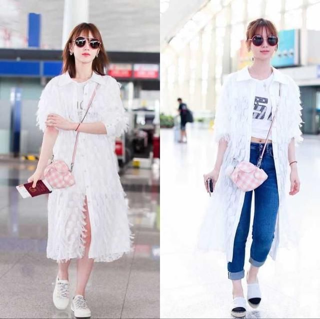 能用同样的单品搭出两个完美的造型，毛晓彤的时尚经不是白练的！