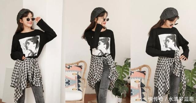 18年流行穿紧身牛仔裤，搭配各种黑色上衣，保证你美爆秋冬！