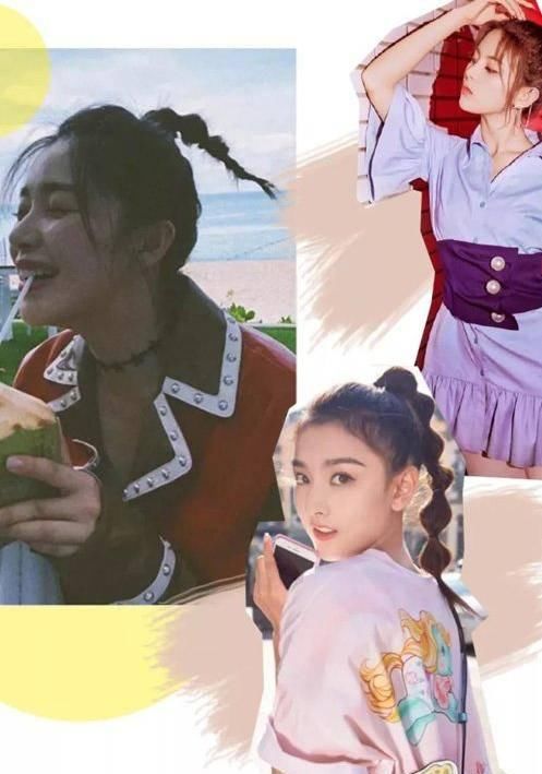  剪出的层次@中学女生发型扎法，青春元气十足，女生扎发
