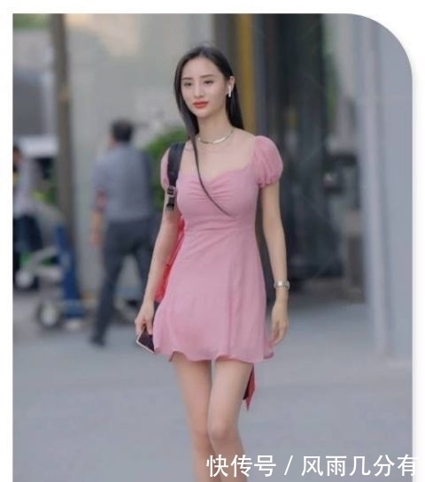 # 系列#减龄时尚又大气!,街拍:小姐姐“粉红芭比”系列的连衣裙