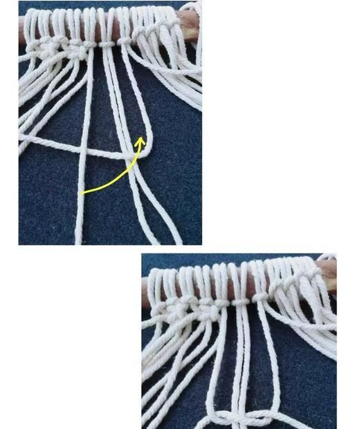  『手工』棉绳编挂篮，是挂在墙上的挂饰，也是墙面收纳，编绳手工附教程