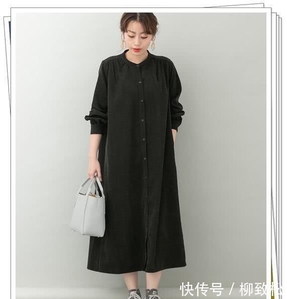  春季造型：小黑裙别乱买！黑色衬衫连衣裙才更实用，24个春季日系造型示范