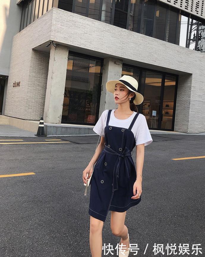  『少女』街拍：元气满满的范连衣裙搭配，轻松营造出青春靓丽的少女感
