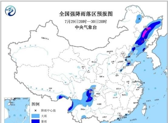 暴雨蓝色预警：四川辽宁等局地有大暴雨