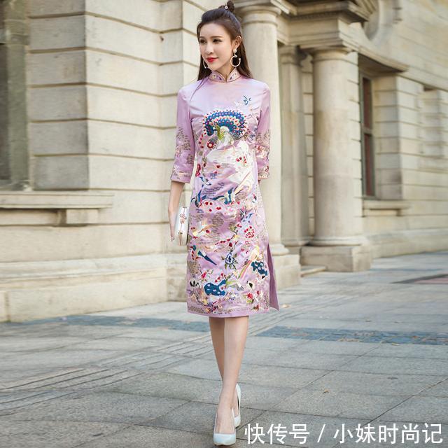 「复古」中国风旗袍裙,穿出玲珑曲线美