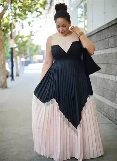 她很胖，但是她却把衣服穿的如此漂亮!