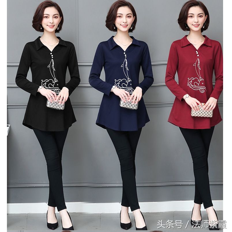 秋款小衫，老婆连买6件，搭配小脚裤，气宇非凡，美得快认不出了