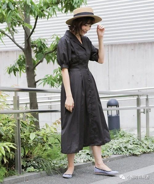 2018年夏天复古开襟洋装太可爱!日本当季流行洋装穿搭