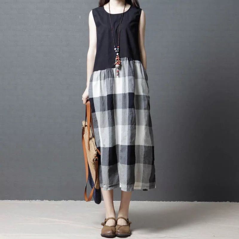 再多旗袍都比不上这棉麻裙!46岁老婆穿上时髦高贵，美翻了