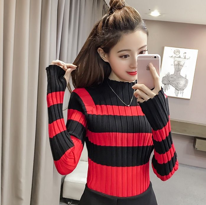 优质套头针织衫,秋天可以单穿,冬天还可以做内搭,非常实用哦