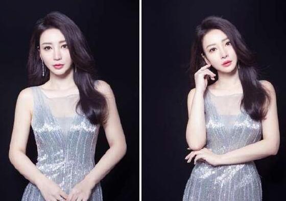 37岁柳岩美出新高度，穿银色深V流苏裙优雅范十足，网友：美到不