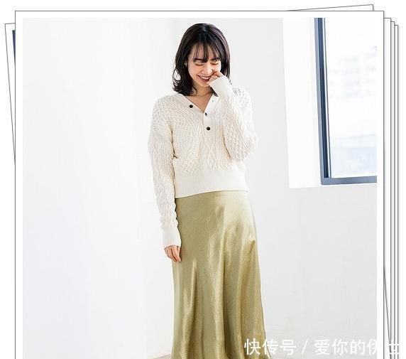  提升：缎面半身裙的15种日系穿搭look，提升春季造型高级感的不二之选