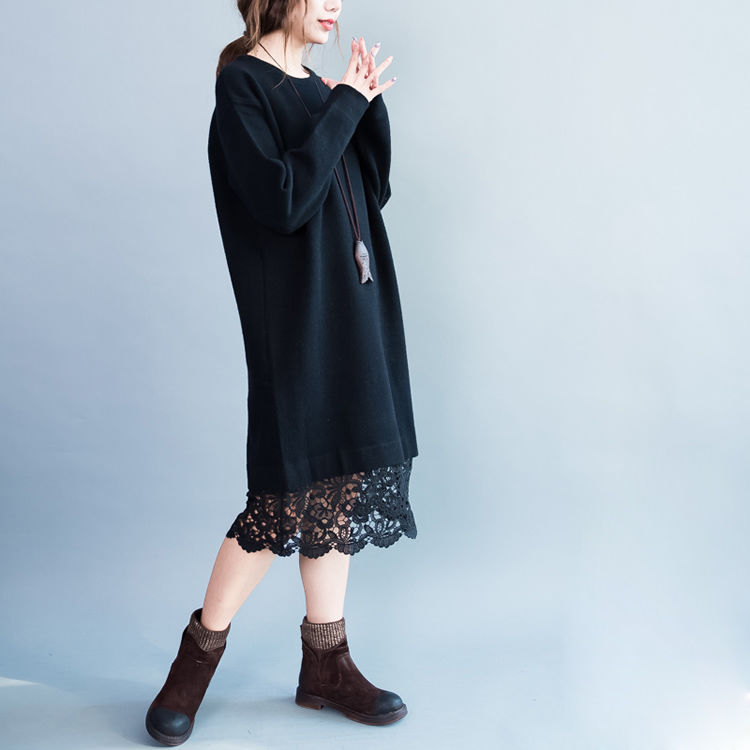 腰粗腿粗屁股大的女人，秋天就适合穿针织连衣裙，遮肉还优雅大方