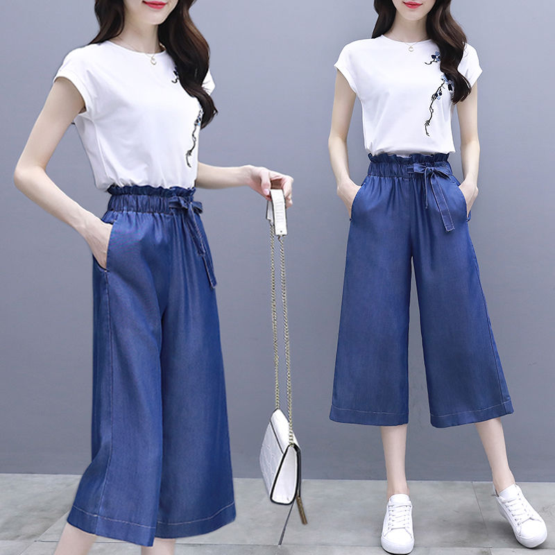 再穷也要买的阔腿裤套装，夏天穿凉快又好看，美得让你不情愿脱下