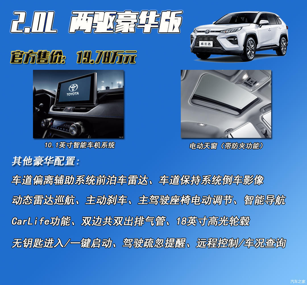  [混动版车型]12款车型该怎么选？广汽丰田威兰达新车解析与购车推荐