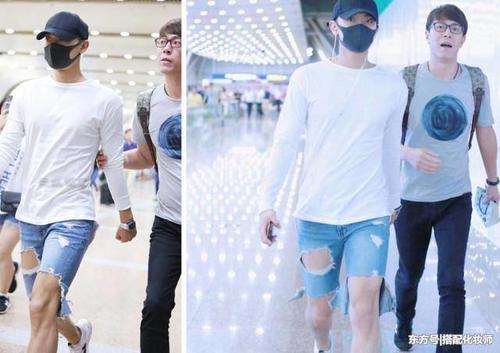 黄子韬现身，穿了身这样的衣服，真是不怕热！