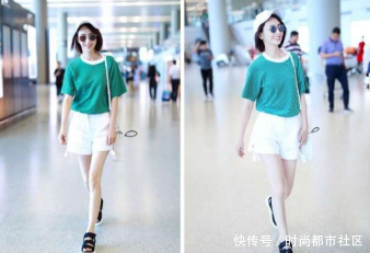 佟丽娅留长发, 穿背带裤气质温柔, 网友: 还是短发好看!