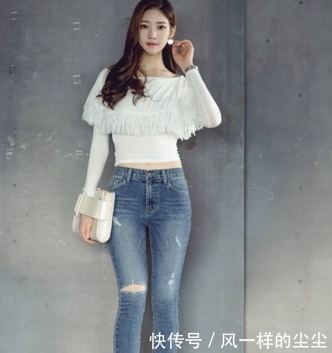 【 潇洒】彰显女性好身姿!,潇洒干练的牛仔裤美女