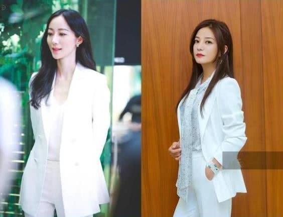 43岁的赵薇穿白西装太霸气，35岁的韩雪却不一样，网友：太仙气了