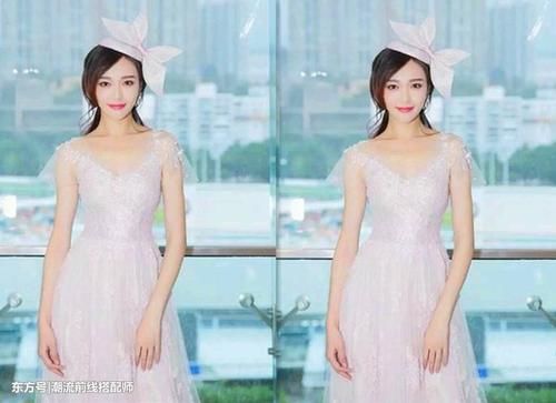 唐嫣厉害了，一袭粉色蕾丝长裙美如画，网友：罗晋知道你这么美吗