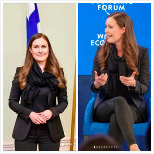 牛仔裤■如邻家女孩般,对比下伊万卡油腻了,芬兰女总理牛仔裤亮相达沃斯