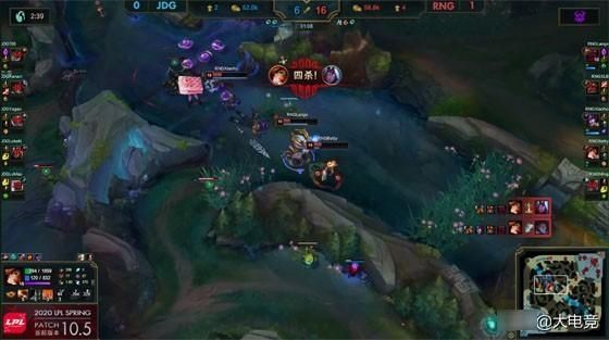  『枪团』LOL-LPL：Betty女枪团战闪现击杀双C，RNG2-0碾压JDG！