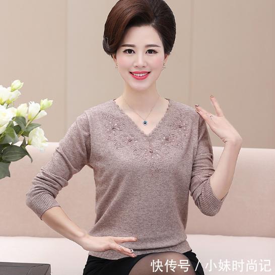  「设计」春秋款中老年妈妈小衫，漂亮如花
