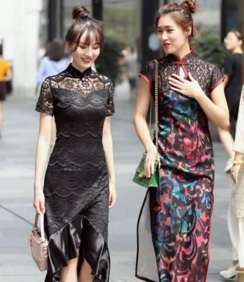 「美女」街拍:秀丽端庄的美女,一件红色风衣配黑色打底裤,时尚魅力气质