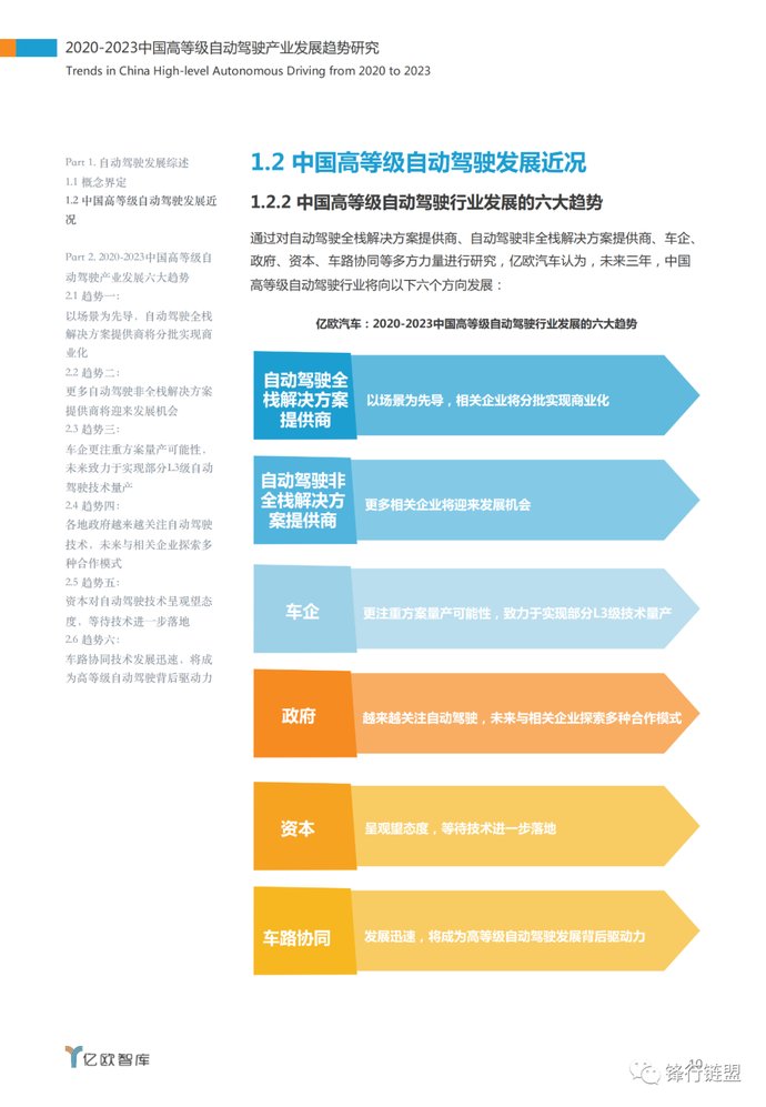  「中国」2020-2023中国高等级自动驾驶产业发展趋势研究