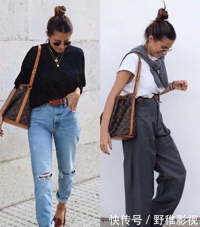 宽松款式■衣柜里旧裤子别扔,用来搭配欧美风造型正合适,省钱还比别人时尚