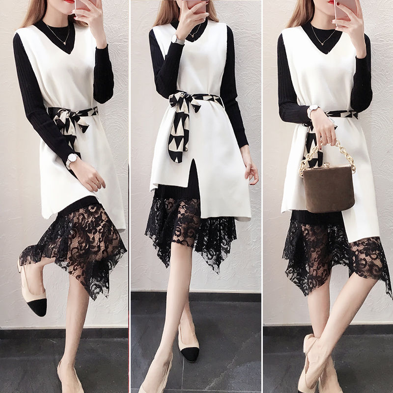 7080女人，秋天就该这么打扮，名媛套装+高跟鞋，美的很特别