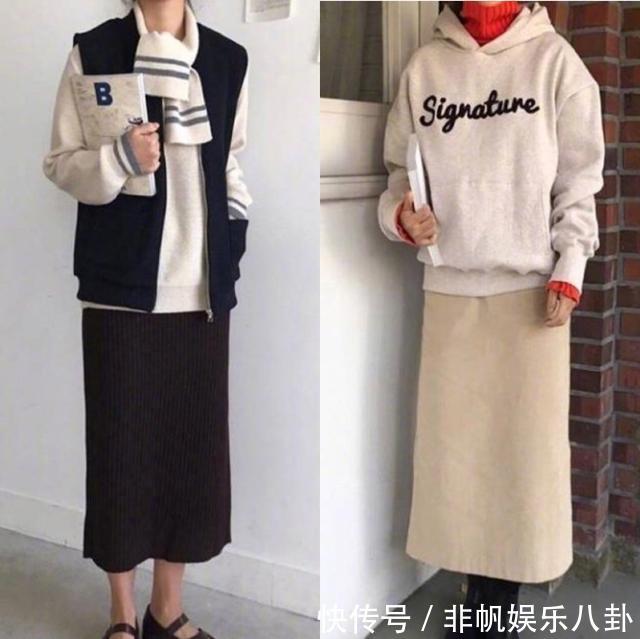  『半身裙』秋天也要穿裙子！18套基础款半裙搭配，谁穿谁美