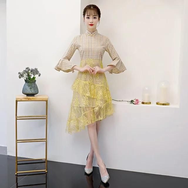 美丽自由把握，新款棉格子旗袍，就是你的时尚！