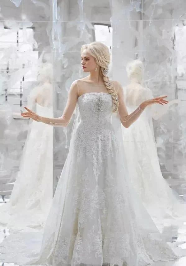  [公主联名]把冰雪奇缘做成婚纱！这些迪士尼公主穿的婚纱裙也太好看了！
