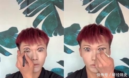  #蓝忘机#美术生“仿妆”魏无羡，开局在脸上画画，最后效果缺个蓝忘机