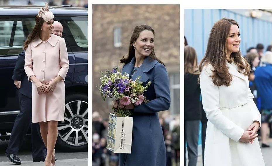 凯特王妃马上就要生，从小腹平坦到大腹便便，王妃的穿衣太经典