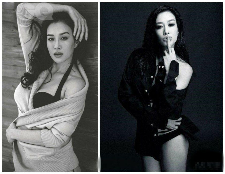 48岁莫文蔚穿金色吊带裙，尽显少女风，而48岁的钟丽缇却穿这样!