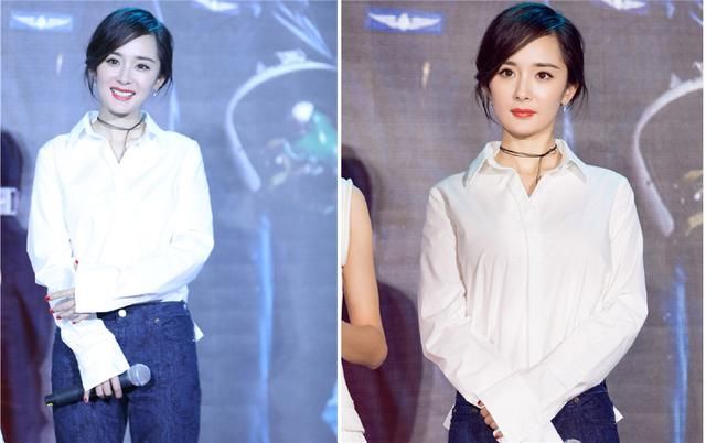 杨幂终于不再硬凹，两件针织衫穿出清新温婉风，机场照美出新高度