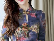 终于被我撞见!比真丝衫更贵气的旗袍，国色天香女人味太美了